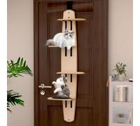 Door Hanging Cat Shelf, Multi Level Door Hanging Cat Tree, 4-Levels Over The Door Cat Tree, Vertical Space for Cats Door Hanging for Indoor Cats (1, Style)