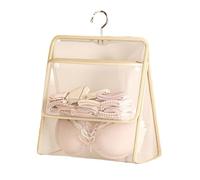 Door Hanging Storage Bag for Dormitory Wardrobe - Mesh Organizer with Multiple Pockets for Socks Underwear Accessories - Space-Saving Vertical Hanging Design, No Tools Needed (for M 62x35x15cm, Gray)