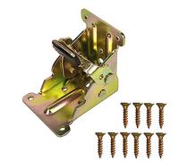 Door Hardware, 90 Degree Folding Hinge Table Legs Chair Extension Foldable Self Locking Feet Hinges 1Pcs(Glod and10pcs Screw)