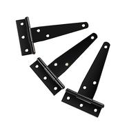 Door Hardware, T Shape Triangle Iron Light Duty Shed Hinge Wooden Door Hinges Triangular Window Fitting 1Pcs(70 * 125mm)