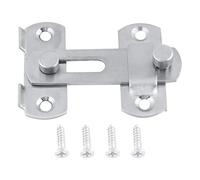Door Hasp Latch, 3 Inch Stainless Steel Flip Latch Bar Latch Safety Gate Lock Heavy Duty Hasp Latch Sliding Door Bolt Lock for Window Cabinet Pet Cage Crate Fitting Accessories