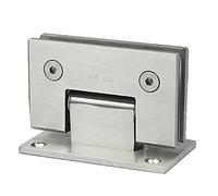 Door Hinge, 1PC 90 ° Stainless Steel Bathroom Clip Frameless Glass Door Clamp Hinge Degree Flat Fixtures Bath