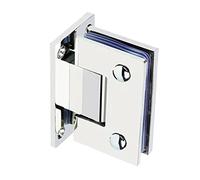 Door Hinge, 1PC Bright Silver Stainless Steel Bathroom Clamp Mirror Light Folding Glass Clip(Mirror 90)