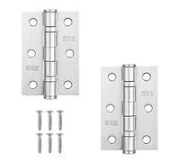 Door Hinge 3" 75mm Ball Bearing Hinges Satin Chrome Suit Internal Doors Pair