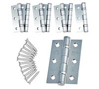 Door Hinge 3" / 76mm Satin Chrome Ball Bearing Washer CE Grade 7 for Fire Door 4 Pair