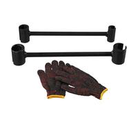 Door Hinge Adjustment Wrench, Gap Repair Tool for 8-25mm Flag Hinges on Fire Safety Doors, 3pcs Steel Bender Kit with Gloves