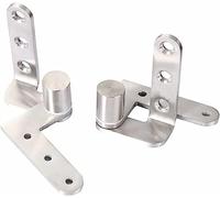 Door Hinge,Bearing Hinges,Cabinet Hinges,Stainless Steel Rotation Page Hidden Heavy Duty Pivot Hinge Doors Catches Latch Adjustable Up Down Hinge Furniture (Size : 80x50x5mm) (Color : 80x50x5mm) ( Col