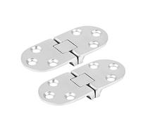 Door Hinge Boat, 2Pcs Stainless Steel Hinges Marine Flush Door Hinge Flip Hinges Round Edge, for Marine Cabin Door Folding Table Cabinet