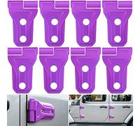 Door Hinge Cover Trim Exterior Accessories for 2018-2021 Jeep Wrangler JL JLU Sports Sahara dom Rubicon Unlimited Gladiator JT 2-Door & 4-Door (Purple 8PCS)