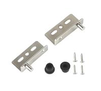 Door Hinge Door Hardware 2pcs Balck/Sliver Iron Concealed Right Angle Pivot Door Hinges for Cabinet Wardrobe Drawers(Silver)