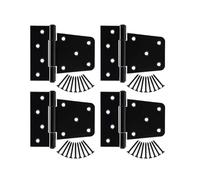 Door Hinge Door Hardware 4pcs 3.5 Inch Black Heavy Duty Door Hinge Solid Iron Easy to Install