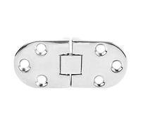 Door Hinge, Folding Edge Hinges, 2.6 Inch x 1.2 Inch, Oval Folding Edge Hinges Thickened Stainless Steel Hinge for Folding Table