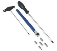 Door Hinge & Handle Removal Kit - 2 x Long Reach TRX-Star Drivers - 8mm Ratchet