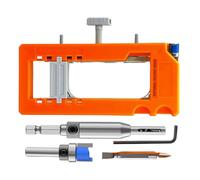 Door Hinge Jig - Adjustable Heavy Mortising Tool, Precision Locator, Router Template Guide, Cabinet And Door Hinge Mounting Kit, Woodworking Accessory | For Interior Exterior Shower Residential Wood D