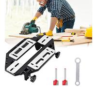 Door Hinge Jig, Aluminum Alloy Door Hinge Jig Woodworking Hole Opener Slotting Locator Wooden Door Hinge Hole Guide Door Lock Jig for Door Lock Installation 1 Slot Positioner 1 Wrench 2 Edger Bedknife