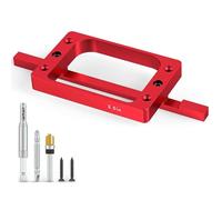 Door Hinge Jig Aluminum Alloy Door Hinge Template Kit 3-1/2" Fixed Size Adjustable Mortise Jig Radius and Square Corner for Woodworking and Door Installation