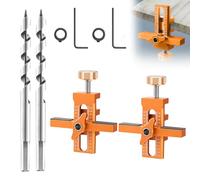 Door Hinge Jig, Cabinet Door Installation Positioner, Adjustable Cabinet Hardware Jig, Aluminium Alloy Versatile Cabinet Door Installing Tool for Most Cabinet Doors (2 pcs)