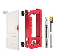 Door Hinge Jig - Door Hinge Installation Kit | Adaptable Design Woodworking Accessories for Carpenters Woodworkers Contractors DIY Enthusiasts Homeowners Furniture Building Home Renovation Kitchen