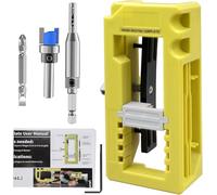 Door Hinge Jig, Door Hinge Router Jig, No Needed Hammer Door Hinge Ccutting Tool, Aadjustable Door Hinge Jig Kit for Router, Length 3” to 5” and Thickness 1/4” or 5/8” Hinges, Not Fit The Door Frame