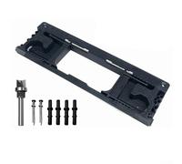 Door Hinge Jig for Professional Use, 12.4 x 4.17 Inch Router Template with 12mm Cutting Bit, Compatible with Round and Square Corner Hinges, Fits 2-1/2 to 6