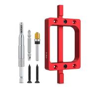 Door Hinge Jig for Router,Aluminum Alloy Door Hinge Template Kit for Door and Jamb,3" Fixed Size Mortise Jig Fits 3 inches Length 1/4" Radius, 5/8" Radius and Square Corner Types for Cabinet & Door
