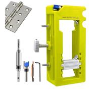 Door Hinge Jigs, Hinge Mortiser, 7.87x3.5x2.16 Inches Adjustable Precise Mortise Jig for Doors, Interior, Exterior, Residential Woodworking, Shower, Garage, and Living Room