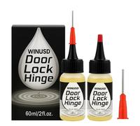 Door Hinge Lubricant Needle Oiler | 2 oz Lock Lube for Keyhole | Chain Lube Anti Seize Squeaky Door Hinge Oil for Bicycles, Zipper, Lock | Home Maintenance Kit for Quiet Doors, Hinges & Hardware