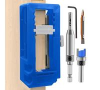 Door Hinge Mask - 8 Inch Adjustable Tool | ABS Precision Guide: Heavy Duty Mortice Alignment for 3-5 Inch Hinges, Ensures Cut and Position