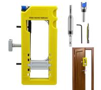 Door Hinge Mortise Jig Kit, Door Hinge Router Template, Silicone Non-Slip Pad Jig, No Hammer Chisel Needed Jig, Stable Door Hinge Jig, 3-5 Inch Door Hinge Jig, 1/4-5/8 Inch Thickness Hinge Jig