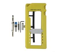 Door Hinge Mortiser Template with Removable Inserts and Dual-Side Silicone Pads for Reliable Positioning