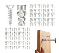 Door Hinge Repair Screws 14x6 Mm Furniture Hardware Fixer Plugs | Serrated Four-way Expansion Bolt Stripped Door Hinge Repair Kit For Wood Wall Panel Cabinet Bathroom Home Dorm