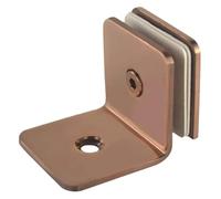 Door Hinge Stainless Steel 304 Rose Gold Glass Fixed Clip Bathroom Code Corner Partition Shower Room Link Easy to Instal(90° Single Side Clip)