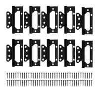 Door Hinge Stainless Steel Flush Mount Hinges 2.16x3.94inch with 80 Screws Heavy Duty Ball Bearing Door Hinge Smooth and Silent Movement for Home Cabinet Doors, Interior Door Hinges (Black)