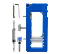 Door Hinge Template Kit - Metal Hinge Mortising Guide, Precision Woodworking Jig with Adjustable Stops, Professional Door Fitting Accessory | Perfect for Interior, Cabinets, Exterior Frames Home