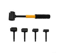 Door Hinge Tool Precision Hinge Wrench Dual C Shaped Head Slip Resistant Steel Ergonomic Leveraged Handle Cabinet Hinge Adjuster Security Door Aligner Compact Matte Black Long Lasting Forged Steel