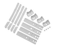 Door Hinge Tow Hinge Replacement Kit for Bauknecht Whirlpool 481231019131 484000000857 Compatible with Ignis, Ariston, Bauknecht Fridge Freezer, White Mounting Set