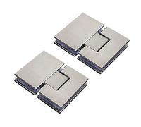 Door Hinge, Two 180-degree, Heavy-Duty Bathroom Door Clamps, Replacement Shower Hinges, Suitable for 8-12 Mm Glass