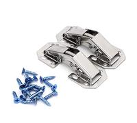 Door Hinges 2Pcs Easy Mount 90 Degree Concealed Kitchen Cabinet Cupboard Sprung Hinge Door Or Shelf Hinge Furniture Parts