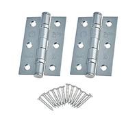 Door Hinges 3" 76mm Ball Bearing 1 Pair Pack [2 Hinges & Screws] Satin Chrome