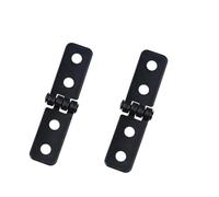 Door Hinges Butt Hinge 2 Pieces of 2.4 * 0.55Inch Right-Angle Strip Drawing Board Cabinet Door Wooden Box Hinge Black (Black)