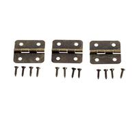 Door Hinges, Door Hinge 30x26mm 4 Holes with 48 10x2.5mm Screws Pack of 12 for Cabinet Furniture