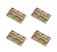 Door Hinges in 4Pcs,Antique Brass Door Hinges,1.5inch Heavy Duty Folding Hinges,for Gate,Window,Drawer