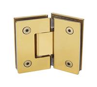 Door Hinges, Shower Door Hinge 135 Degree Stainless Steel Frameless Glass 8-12mm Gold