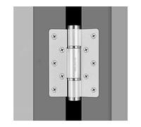 Door Hinges, Soft Close Hinges Matte Black Aluminum Alloy 3mm Thickness 180 Degree Opening Rounded Radius Corners(D)