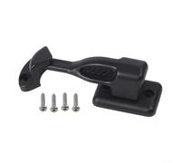 Door Holder with Rotating Latch for Securing For Caravan Doors Furniture and Boats Featuring Strong Nylon Build and Space Efficient Design (Black)