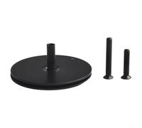 Door Hole Cover Plate Metal Diameter 2 5/8in with Two Screw Options for Installing on Door Knob and Deadbolt Holes