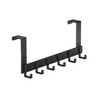 Door Hook, Hook Behind the Door, Punch-free Door Hanger - Clothes Rack with Multiple Hooks for Front Door, Bathroom, Bedroom and Living Room
