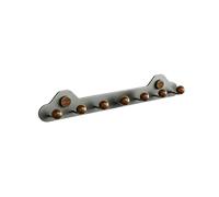 Door Hook Rail Suction Cup Walnut Wood No Drilling Required