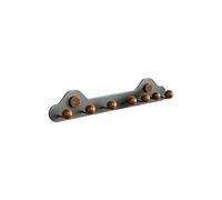 Door Hook Rail Suction Cup Walnut Wood No Drilling Required
