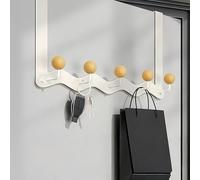 Door Hook with 5 Hooks - Ideal for Doors up to 4.5cm Thick, Suitable for Hanging Clothes, Hats, Towels, and Bags